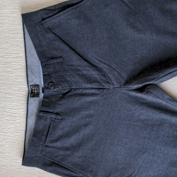 J Crew 484 Slim Fit 31 x 34 Brushed Twill Pants New Dark Green Navy Blue Chino - Picture 3 of 10